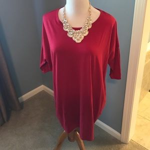 Small Red Lularoe tunic NWOT