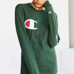 Green Authentic Champion Long Sleeve