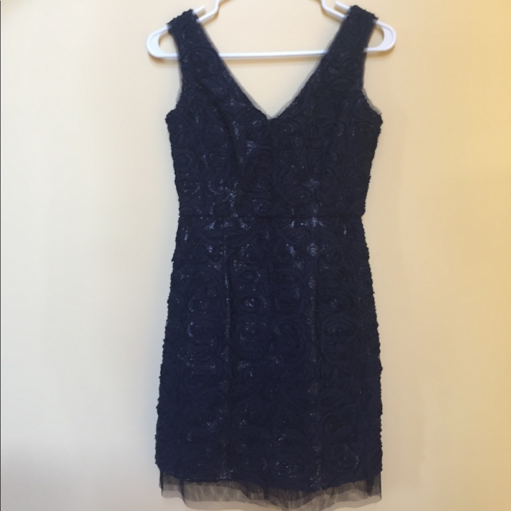 BCBG Maxazaria Navy Floral Dress