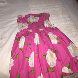 Pink flowered dress