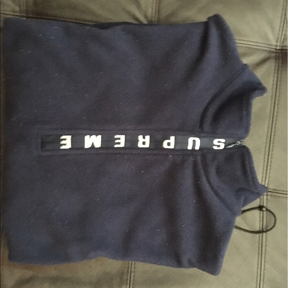 Supreme quarter zip up 2 tone