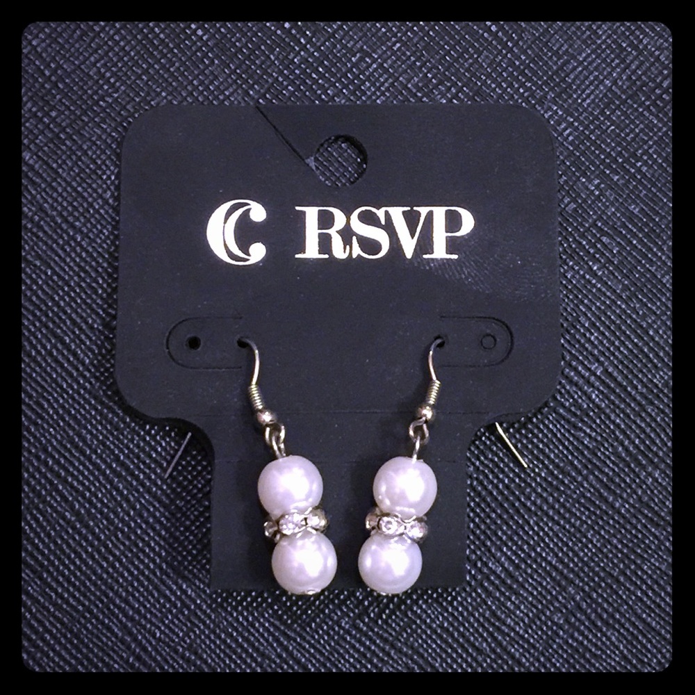 NWT faux pearl earrings