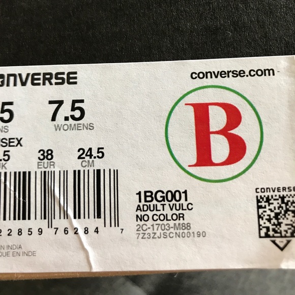 Converse Adult Vulc Turquoise, size 7,5W/5,5M - Picture 5 of 5