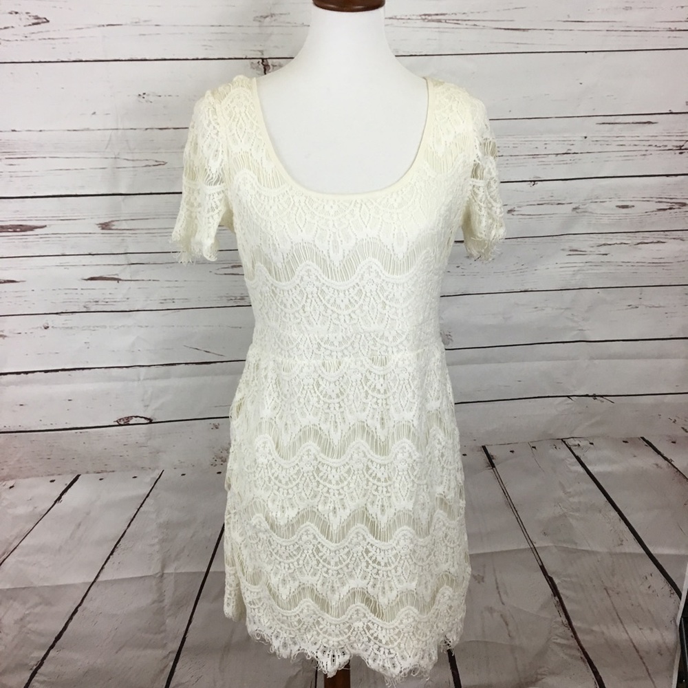 Gap Ivory Lace and Crochet Dress
