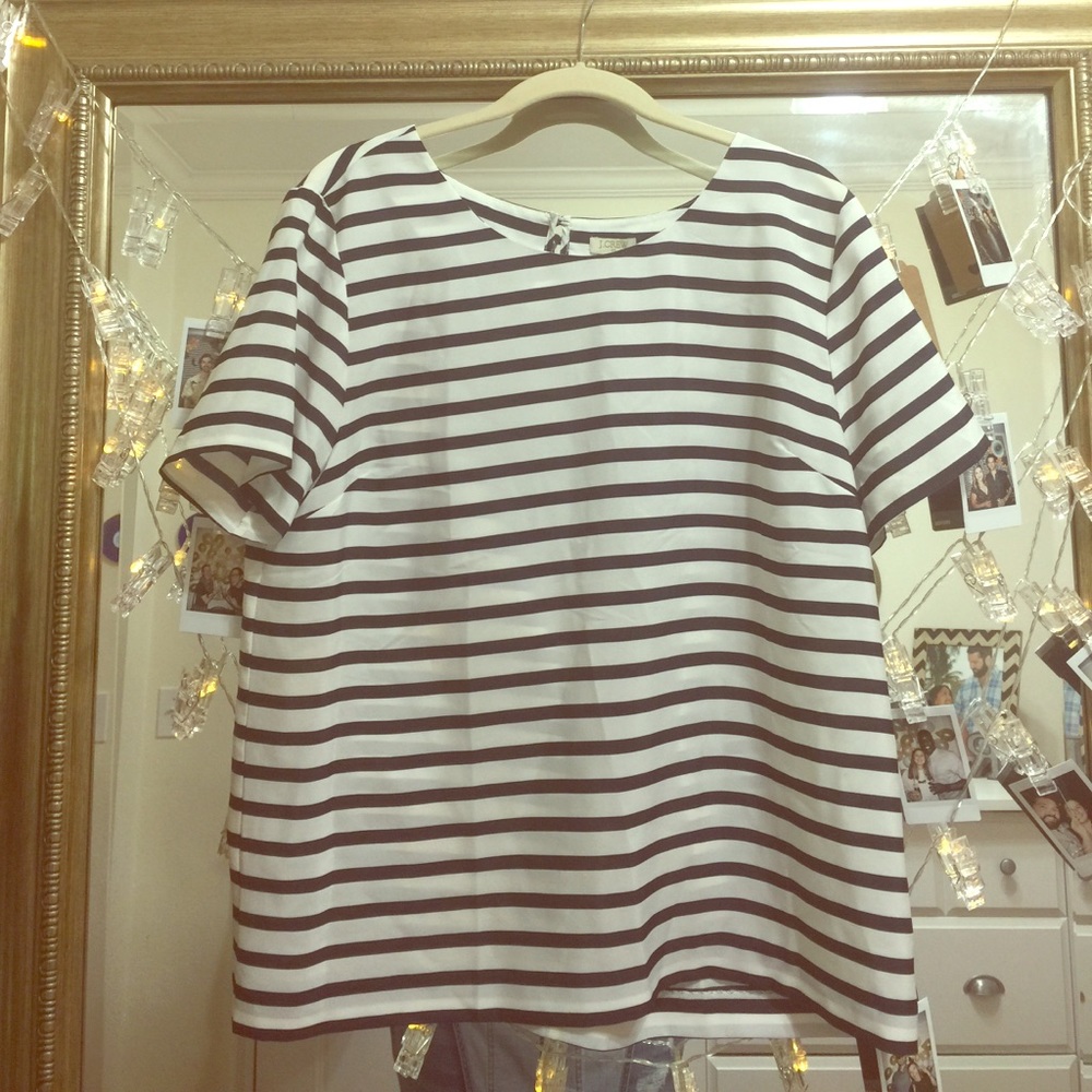 J crew striped blouse
