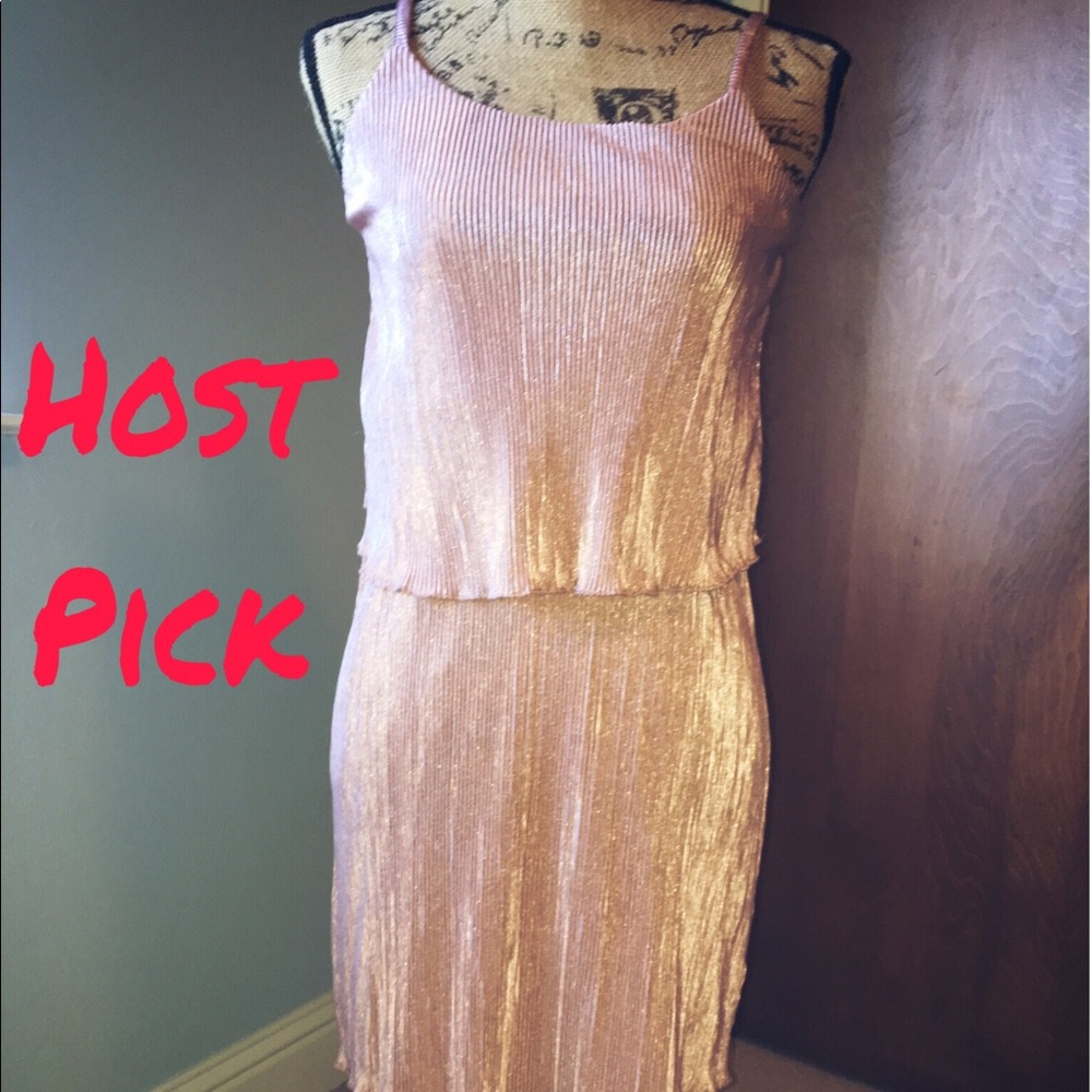 Party dress  pretty rose color – shimmery.
