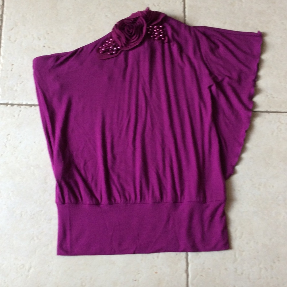 Purple One shoulder top