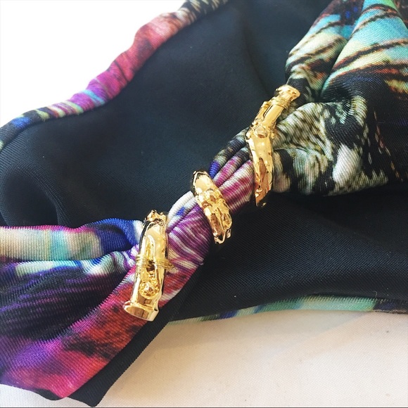 Caffe Swimsuit Set in Peacock Snake - Picture 4 of 5