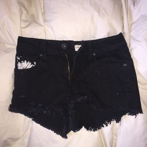 pacsun bullhead denim black sunflower jean shorts