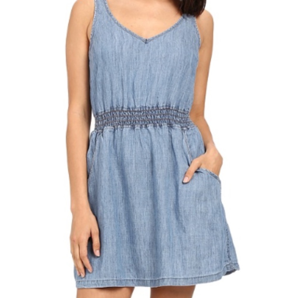 Michael Starr denim dress with cutout back