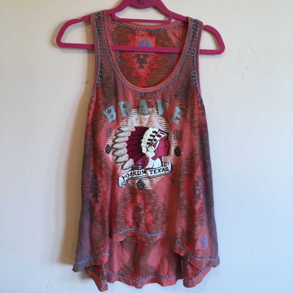 Asymmetrical Aztec Native American top