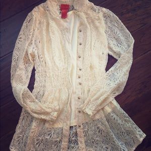 Cristina Lace two piece camisole and cardigan