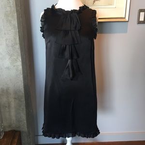 Black Milly Ruffled Cocktail Dress