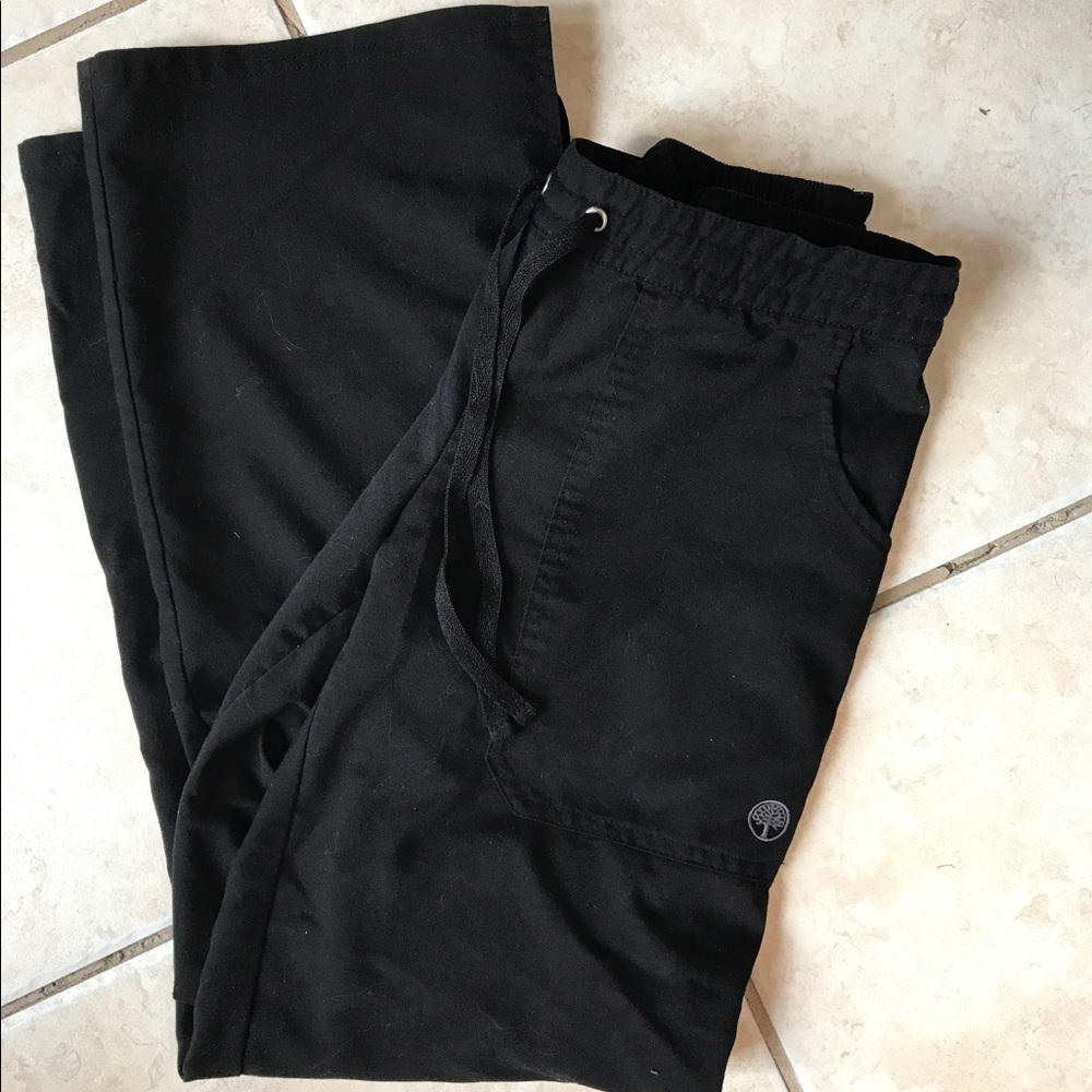 Healing hands black scrub pants