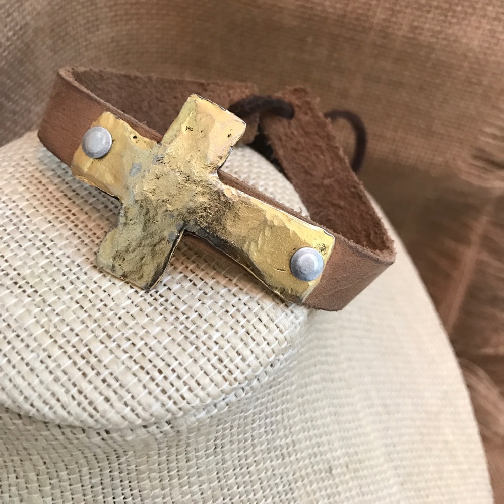 Faith inspired bracelet with suede band