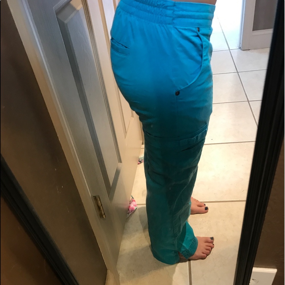 Turquoise scrub pants