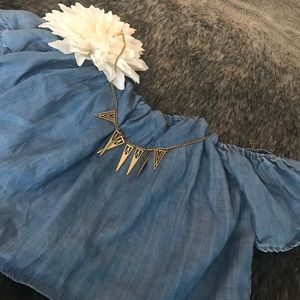 GUESS CHAMBRAY OTS CROP