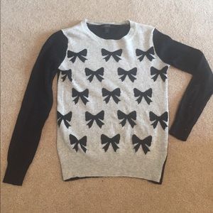 JCrew Bow Patterned Sweater Size XXS