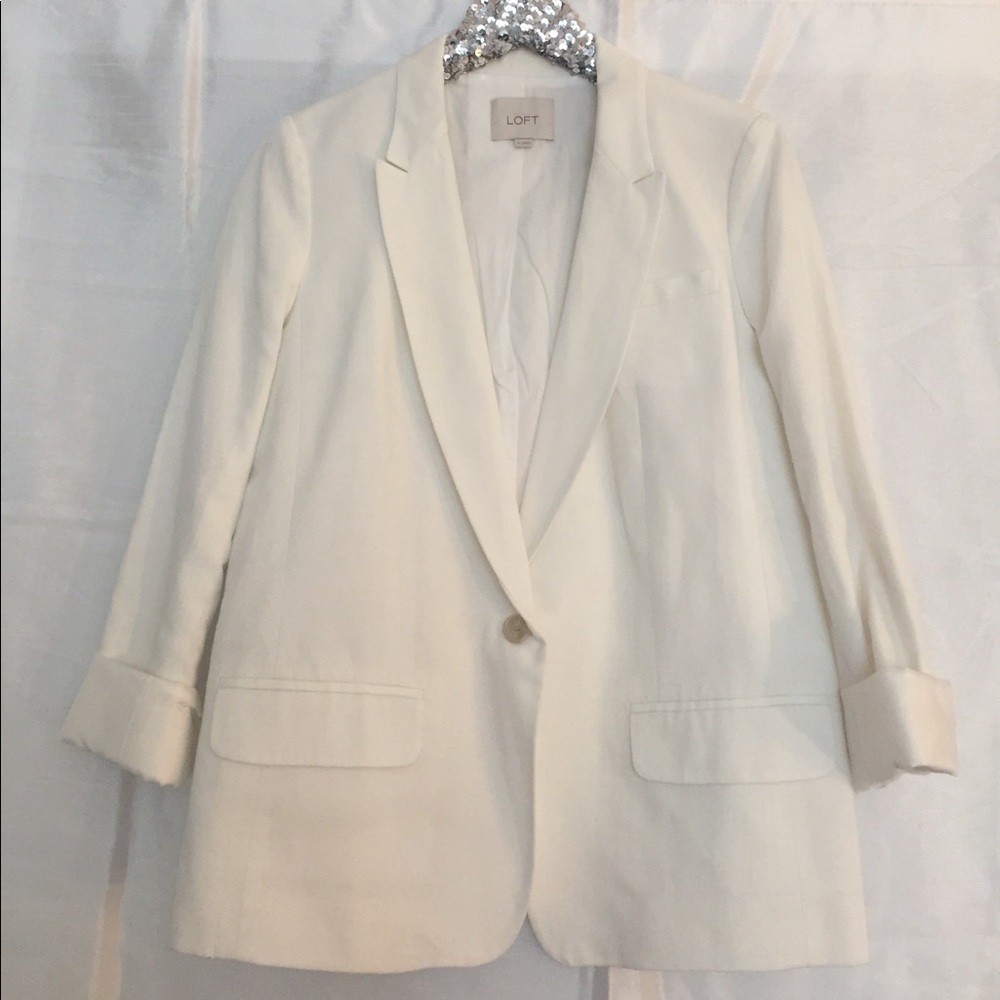 LOFT Off White Blazer (Size Small)