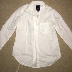 White boyfriend button up shirt