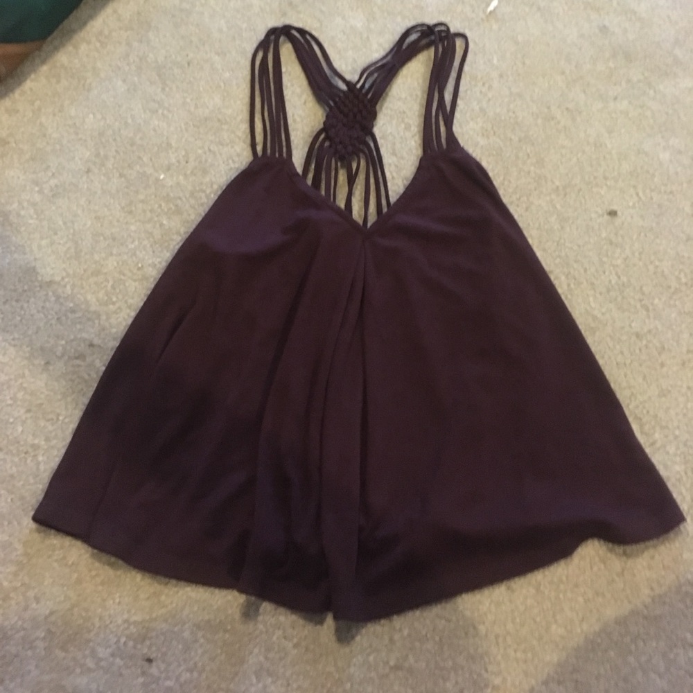 Purple suede tank top