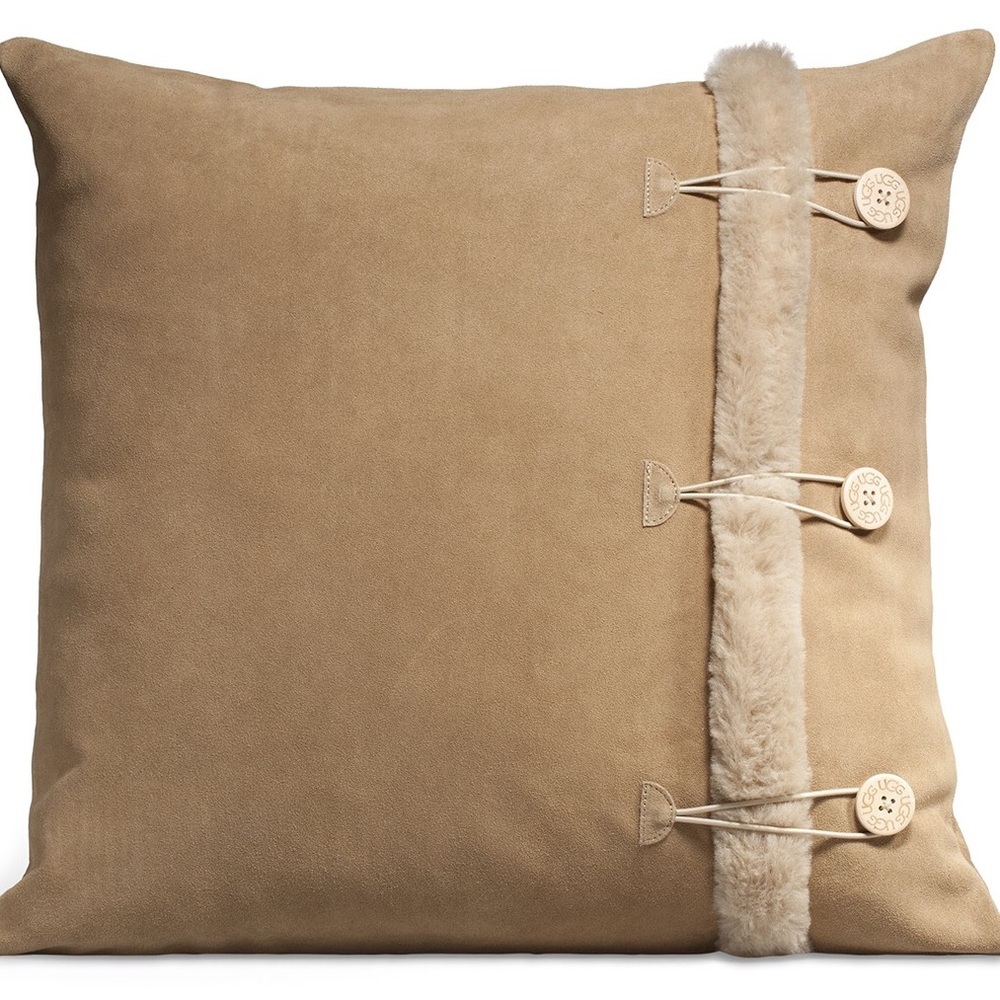 Ugg Suede Pillow with Wool Trim 20 x 20