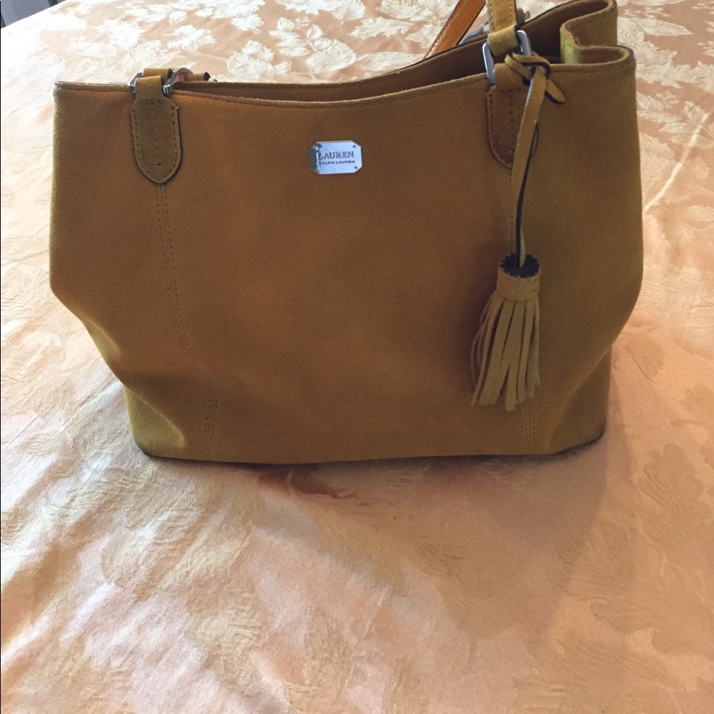 Ralph Lauren bag,  mustard yellow gold color