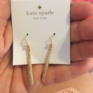 Kate spade shine on pave linear earrings