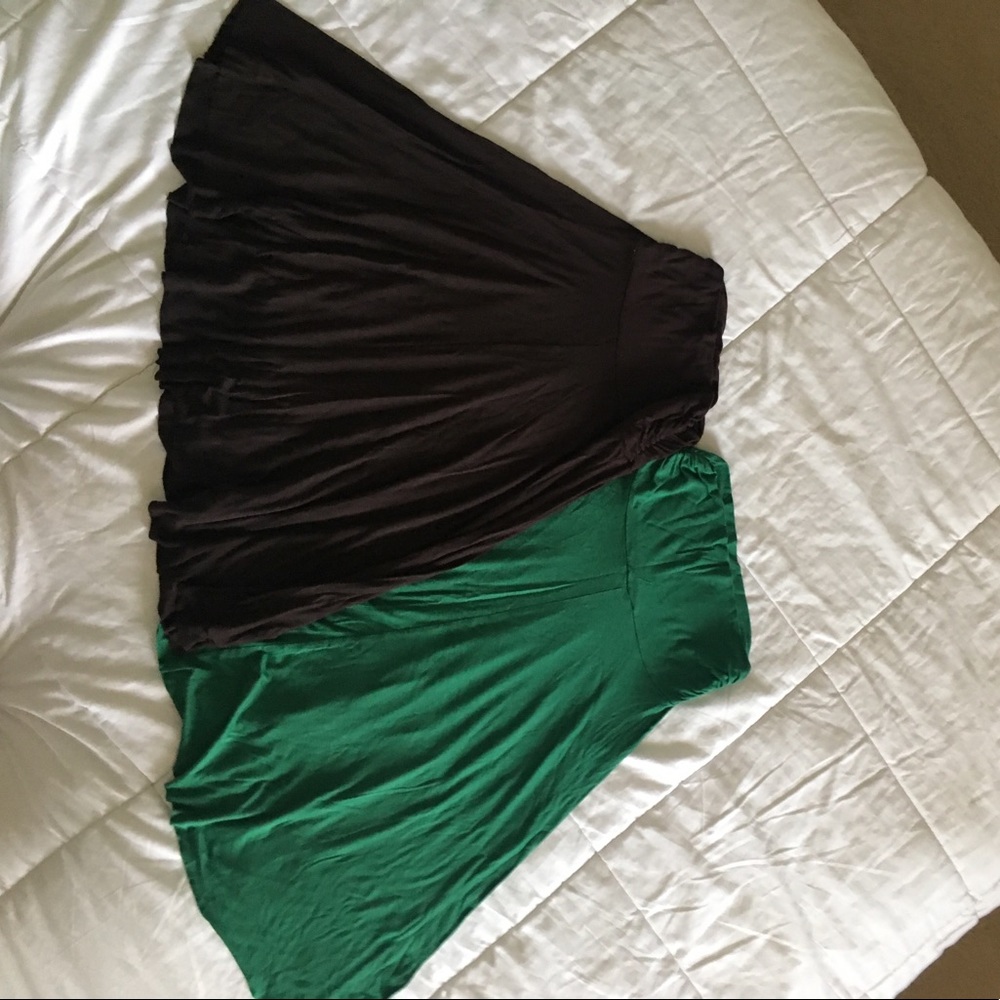 Soprano jersey skirt from Nordstrom- green & brown