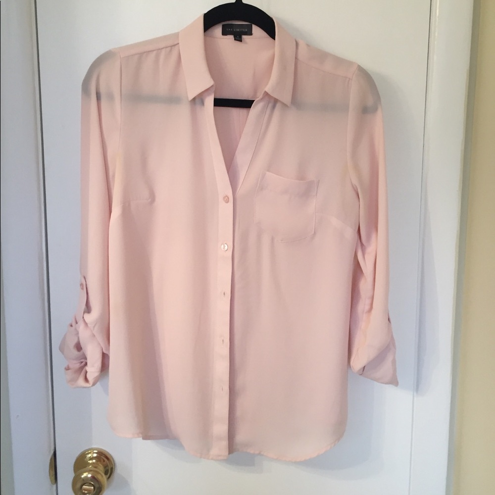 The Limited Blush Button Down Blouse