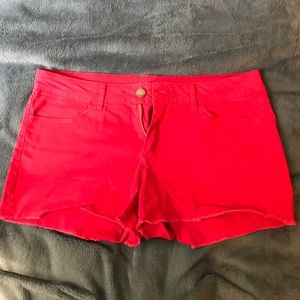 Red shorts