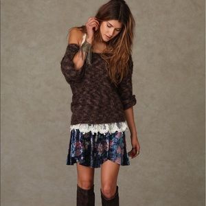 Free People Velvet Echoes Skirt