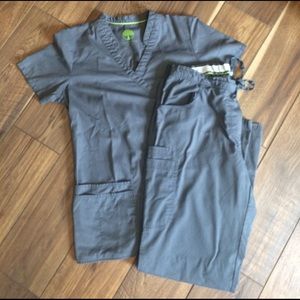 Charcoal Gray Scrubs Set