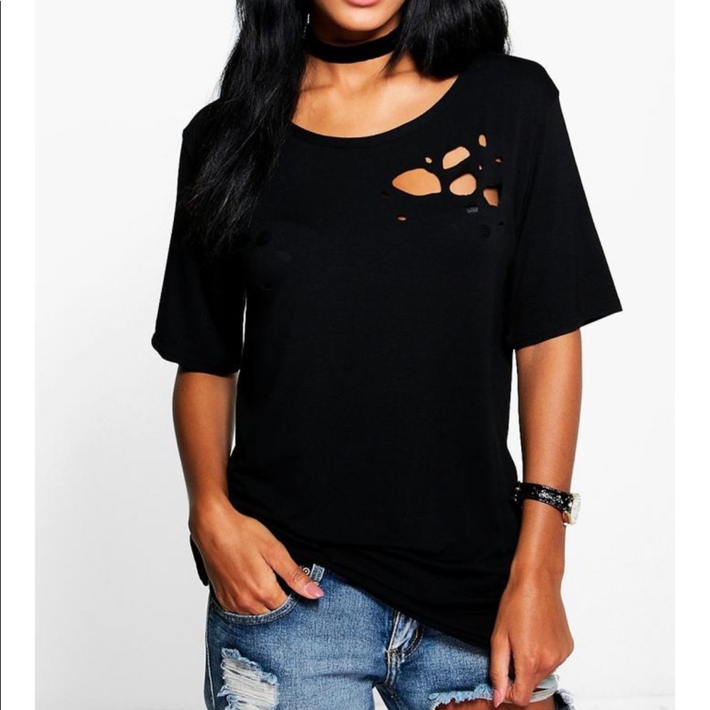 Boohoo Distressed Shirt