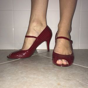Red low heels