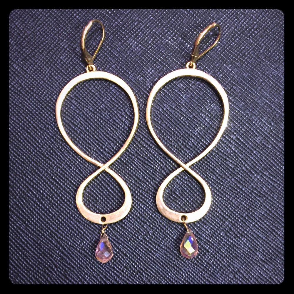 Gold infinity earrings