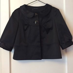 Zara Basic Cropped Satin Jacket
