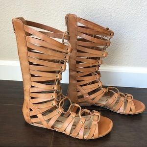 Mid height gladiator sandals