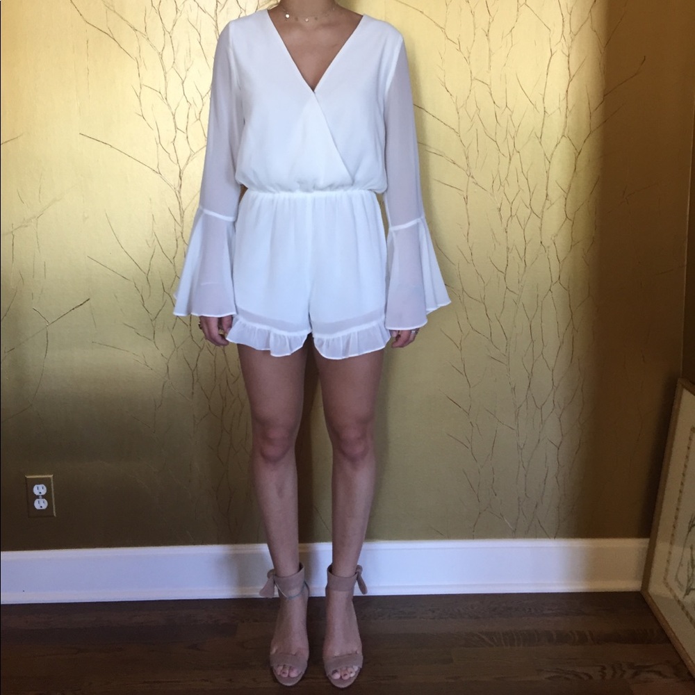 Cream Flowy Romper