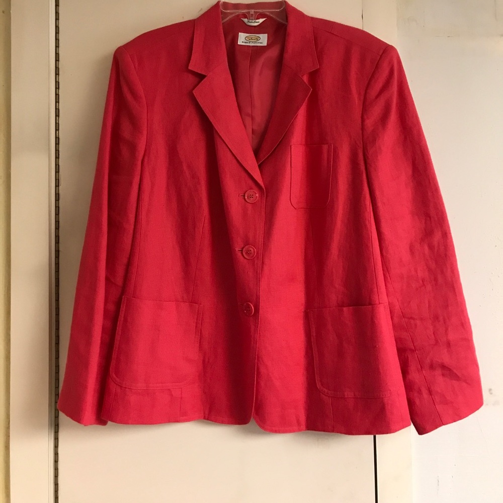 Fuchsia Irish linen blazer