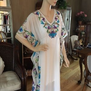 Long embroidered summer dress