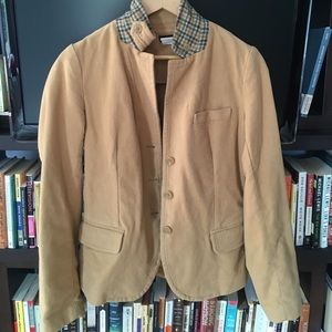 J. Crew Camel and Plaid Blazer