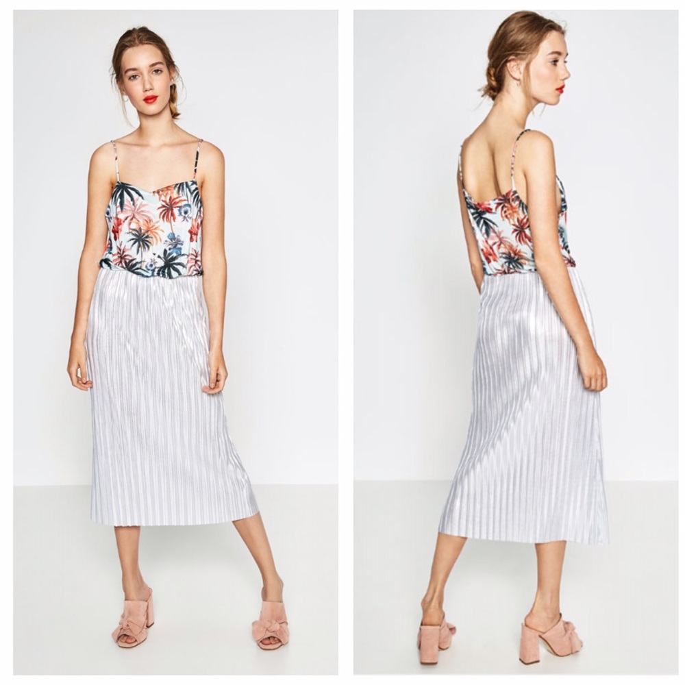 Zara Contrast Printed Dress