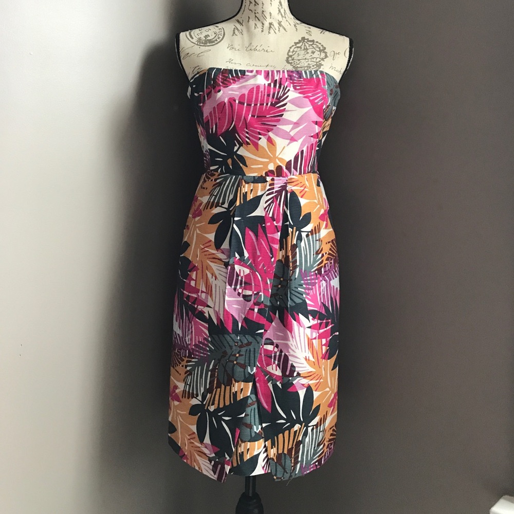 Banana Republic silk tropical print dress