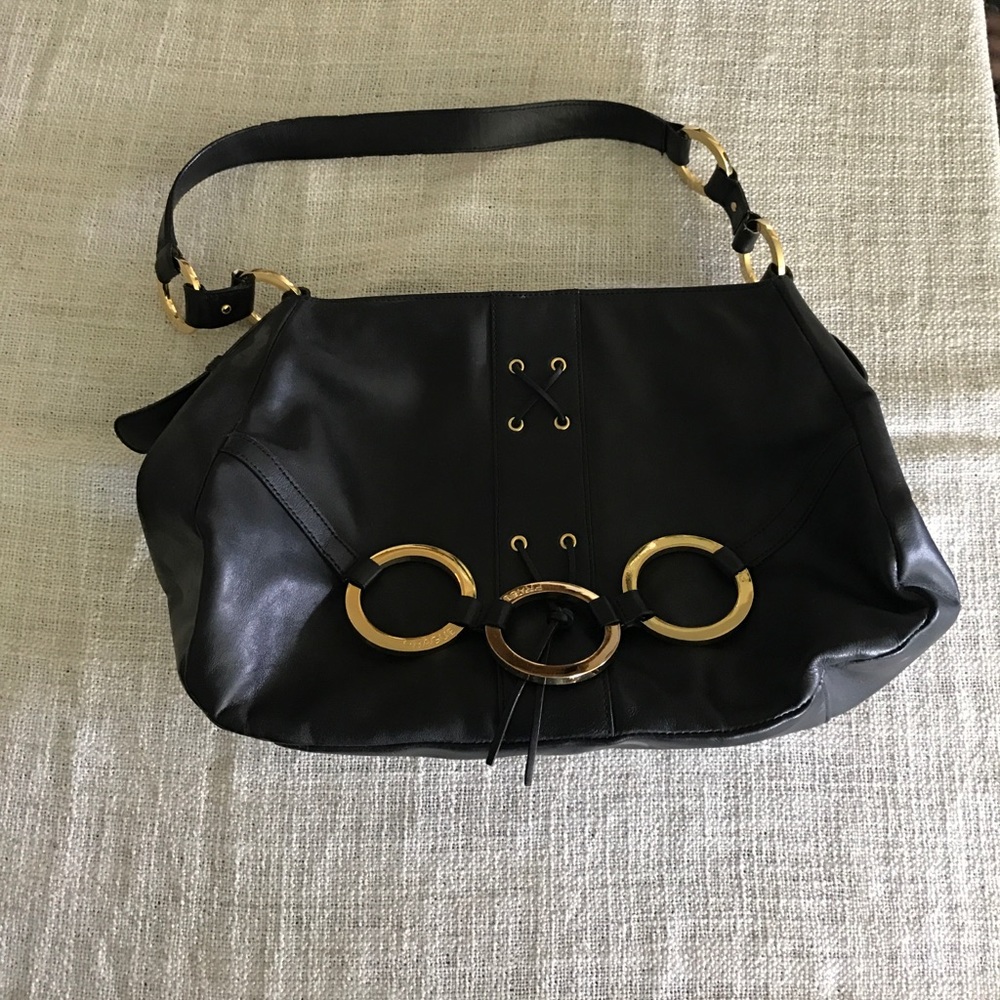 Black and gold purse