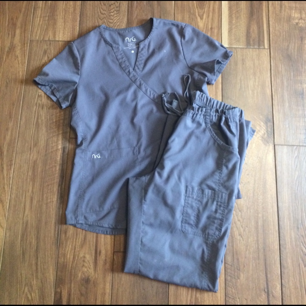 Charcoal Gray Scrubs Set