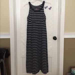 Navy and White Maxi dress