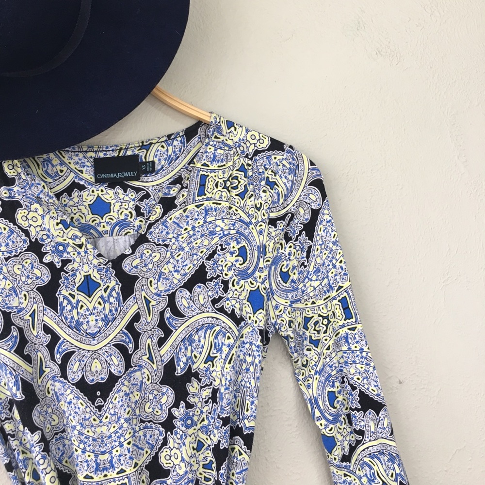 Cynthia Rowley paisley stretch dress