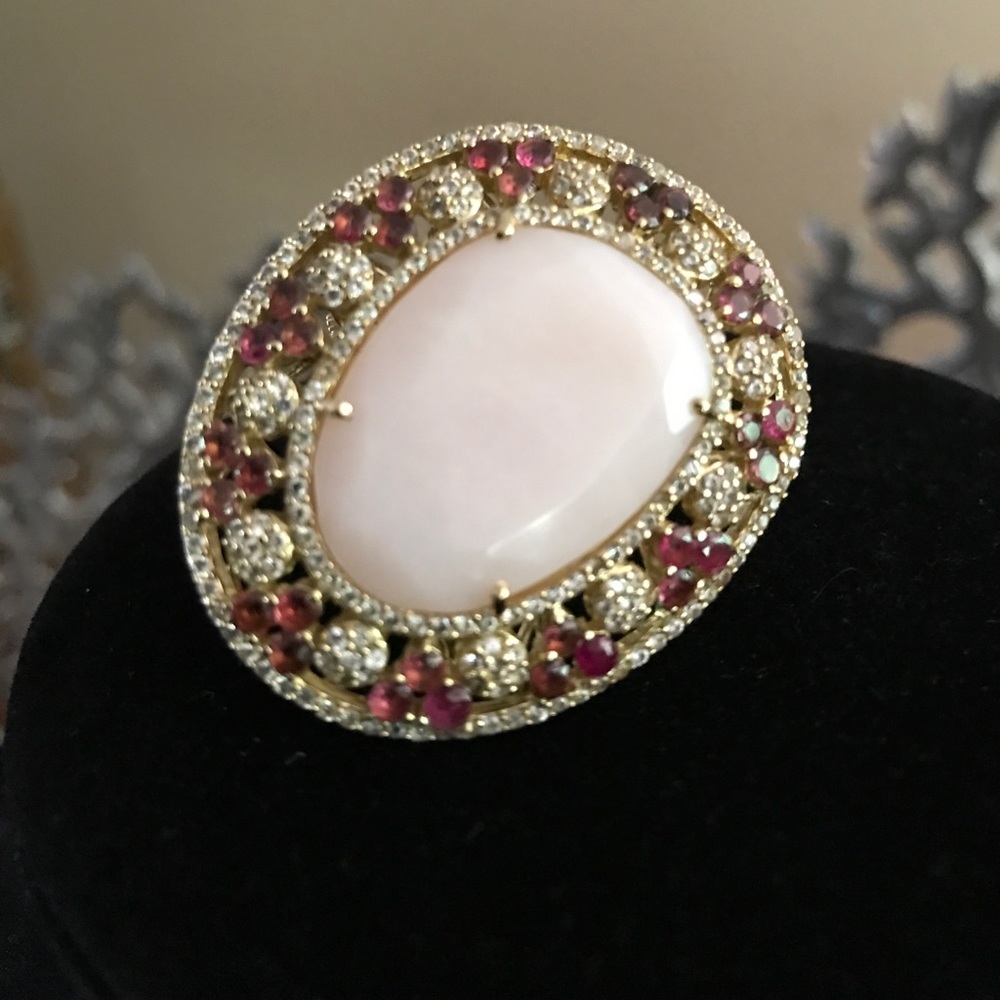 Himalayan pink opal ring NWOT