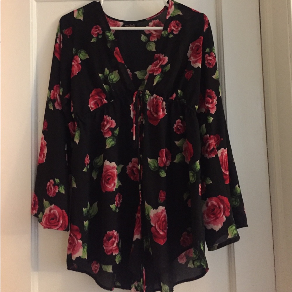 Floral dress romper